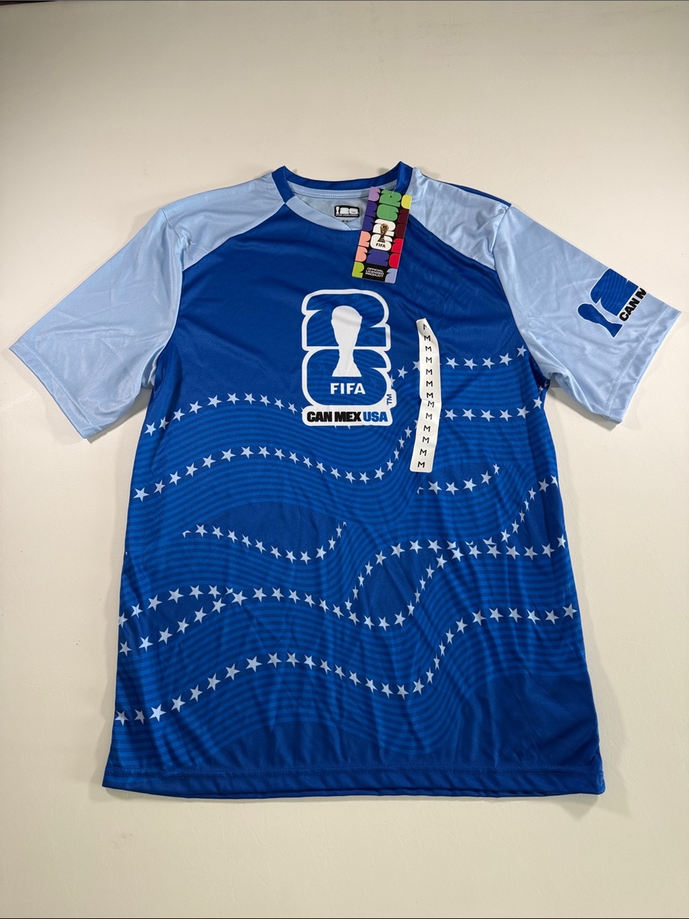 FIFA Can Mex USA Men's Blue Short-Sleeve Jersey